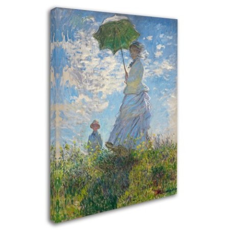 Trademark Fine Art Claude Monet 'Woman With a Parasol 1875' Canvas Art, 18x24 BL01474-C1824GG